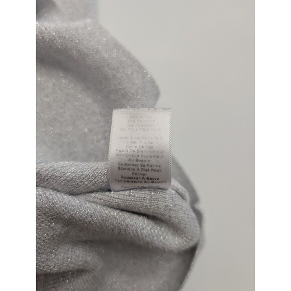 Talbots Sleeveless Silver Metallic Sweater Small Petite - Picture 5 of 8